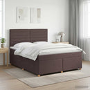 vidaXL Boxspring ágy matraccal Sötét Barna 140 x 190 cm Szövet