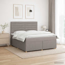 vidaXL Boxspring ágy matraccal Tópszínű 140 x 200 cm Szövet