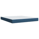 vidaXL Boxspring ágy matraccal fejtámlával Kék 180 x 200 cm Szövet