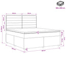 vidaXL Boxspring ágy matraccal fejtámlával Kék 180 x 200 cm Szövet