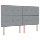 vidaXL Boxspring ágy matraccal Világosszürke 180 x 200 cm Szövet