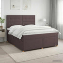 vidaXL Boxspring ágy matraccal Sötét Barna 140 x 190 cm Szövet
