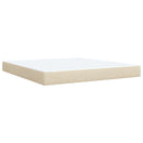 vidaXL Boxspring ágy matraccal Krémszínű 180 x 200 cm Szövet