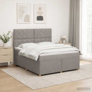 vidaXL Boxspring ágy matraccal Tópszínű 140 x 200 cm Szövet