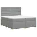 vidaXL Boxspring ágy matraccal Világosszürke 200 x 200 cm Szövet