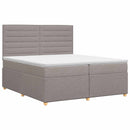 vidaXL Boxspring ágy matraccal Tópszínű 200 x 200 cm Szövet
