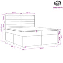 vidaXL Boxspring ágy matraccal Tópszínű 200 x 200 cm Szövet