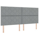 vidaXL Boxspring ágy matraccal Világosszürke 200 x 200 cm Szövet
