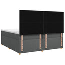 vidaXL Boxspring ágy matraccal Sötétszürke 200 x 200 cm Szövet