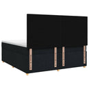 vidaXL Boxspring ágy matraccal fejtámlával Fekete 200 x 200 cm Szövet