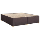 vidaXL Boxspring ágy matraccal Sötét Barna 200 x 200 cm Szövet
