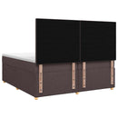 vidaXL Boxspring ágy matraccal Sötét Barna 200 x 200 cm Szövet