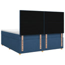 vidaXL Boxspring ágy matraccal fejtámlával Kék 200 x 200 cm Szövet