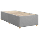vidaXL Boxspring ágy matraccal Világosszürke Egyszemélyes Szövet