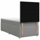 vidaXL Boxspring ágy matraccal Világosszürke Egyszemélyes Szövet