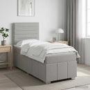 vidaXL Boxspring ágy matraccal Világosszürke 100 x 200 cm Szövet