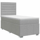 vidaXL Boxspring ágy matraccal Világosszürke 80 x 200 cm Szövet