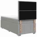 vidaXL Boxspring ágy matraccal Világosszürke 80 x 200 cm Szövet