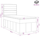 vidaXL Boxspring ágy matraccal Világosszürke 80 x 200 cm Szövet