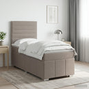 vidaXL Boxspring ágy matraccal Tópszínű 100 x 200 cm Szövet