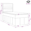 vidaXL Boxspring ágy matraccal Krémszínű 80 x 200 cm Szövet