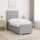 vidaXL Boxspring ágy matraccal Világosszürke 80 x 200 cm Szövet