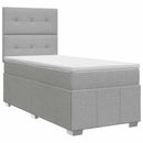 vidaXL Boxspring ágy matraccal Világosszürke 80 x 200 cm Szövet