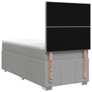 vidaXL Boxspring ágy matraccal Világosszürke 80 x 200 cm Szövet