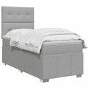 vidaXL Boxspring ágy matraccal Világosszürke 80 x 200 cm Szövet