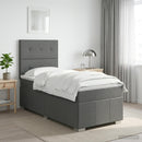 vidaXL Boxspring ágy matraccal Sötétszürke 80 x 200 cm Szövet