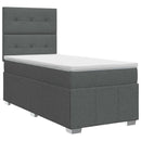 vidaXL Boxspring ágy matraccal Sötétszürke 80 x 200 cm Szövet
