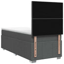 vidaXL Boxspring ágy matraccal Sötétszürke 80 x 200 cm Szövet