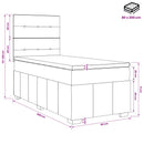 vidaXL Boxspring ágy matraccal Sötétszürke 80 x 200 cm Szövet