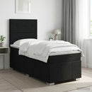 vidaXL Boxspring ágy matraccal fejtámlával Fekete 90 x 190 cm Szövet