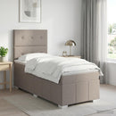 vidaXL Boxspring ágy matraccal Tópszínű 100 x 200 cm Szövet