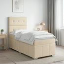 vidaXL Boxspring ágy matraccal Krémszínű 100 x 200 cm Szövet