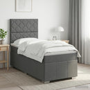 vidaXL Boxspring ágy matraccal Sötétszürke 90 x 190 cm Szövet