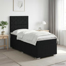 vidaXL Boxspring ágy matraccal fejtámlával Fekete 80 x 200 cm Szövet