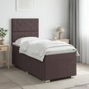 vidaXL Boxspring ágy matraccal Sötét Barna 100 x 200 cm Szövet