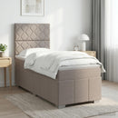 vidaXL Boxspring ágy matraccal fejtámlával Tópszínű 90 x 200 cm Szövet