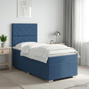 vidaXL Boxspring ágy matraccal fejtámlával Kék 90 x 200 cm Szövet