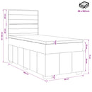 vidaXL Boxspring ágy matraccal fejtámlával Fekete 90 x 190 cm Szövet