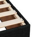 vidaXL Boxspring ágy matraccal fejtámlával Fekete 90 x 190 cm Szövet