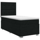 vidaXL Boxspring ágy matraccal fejtámlával Fekete 90 x 190 cm Szövet