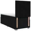 vidaXL Boxspring ágy matraccal fejtámlával Fekete 90 x 190 cm Szövet