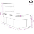 vidaXL Boxspring ágy matraccal fejtámlával Fekete 90 x 190 cm Szövet