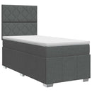 vidaXL Boxspring ágy matraccal Sötétszürke 90 x 190 cm Szövet