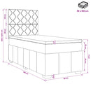 vidaXL Boxspring ágy matraccal fejtámlával Fekete 90 x 190 cm Szövet