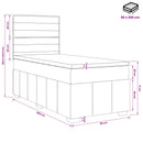 vidaXL Boxspring ágy matraccal Világosszürke 90 x 200 cm Szövet