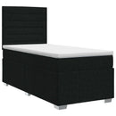 vidaXL Boxspring ágy matraccal fejtámlával Fekete 90 x 200 cm Szövet